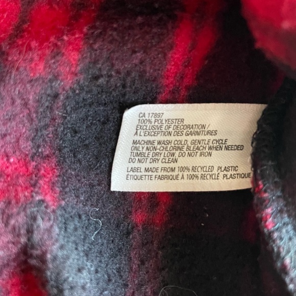 BabyGap Buffalo Plaid Fleece Half Zip One Piece - Picture 4 of 7